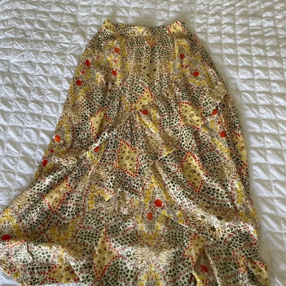 Ba&sh jupe hall floral satin asymmetrical midi skirt - Picture 11 of 12